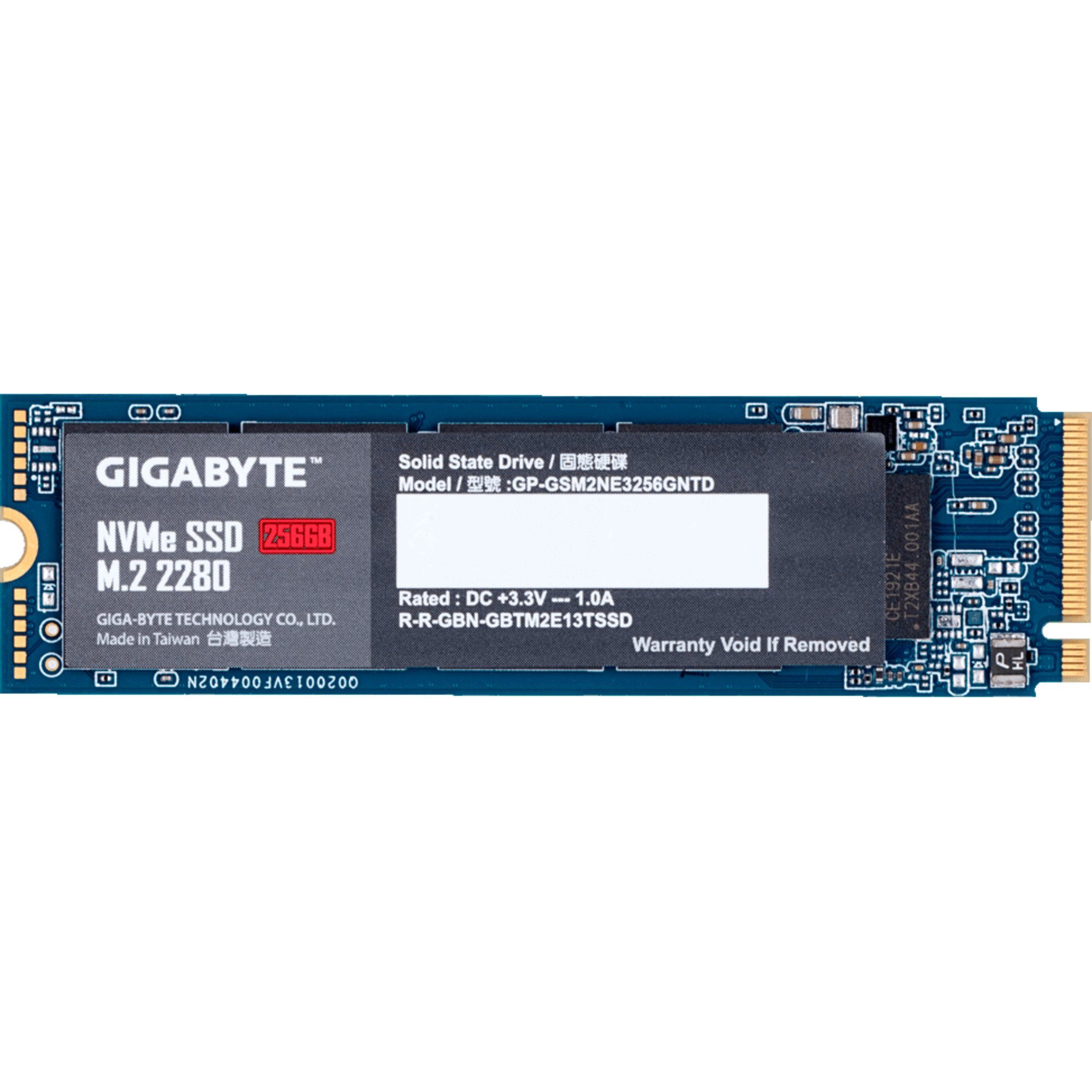 Gigabyte GIGABYTE NVMe SSD 256 GB, (PCIe 3.0 x4, NVMe 1.3, SSD-Festplatte