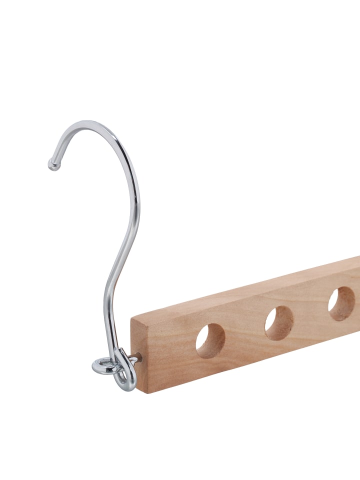 relaxdays 5 x Raumsparbügel in Natur/ Silber günstig kaufen onesize