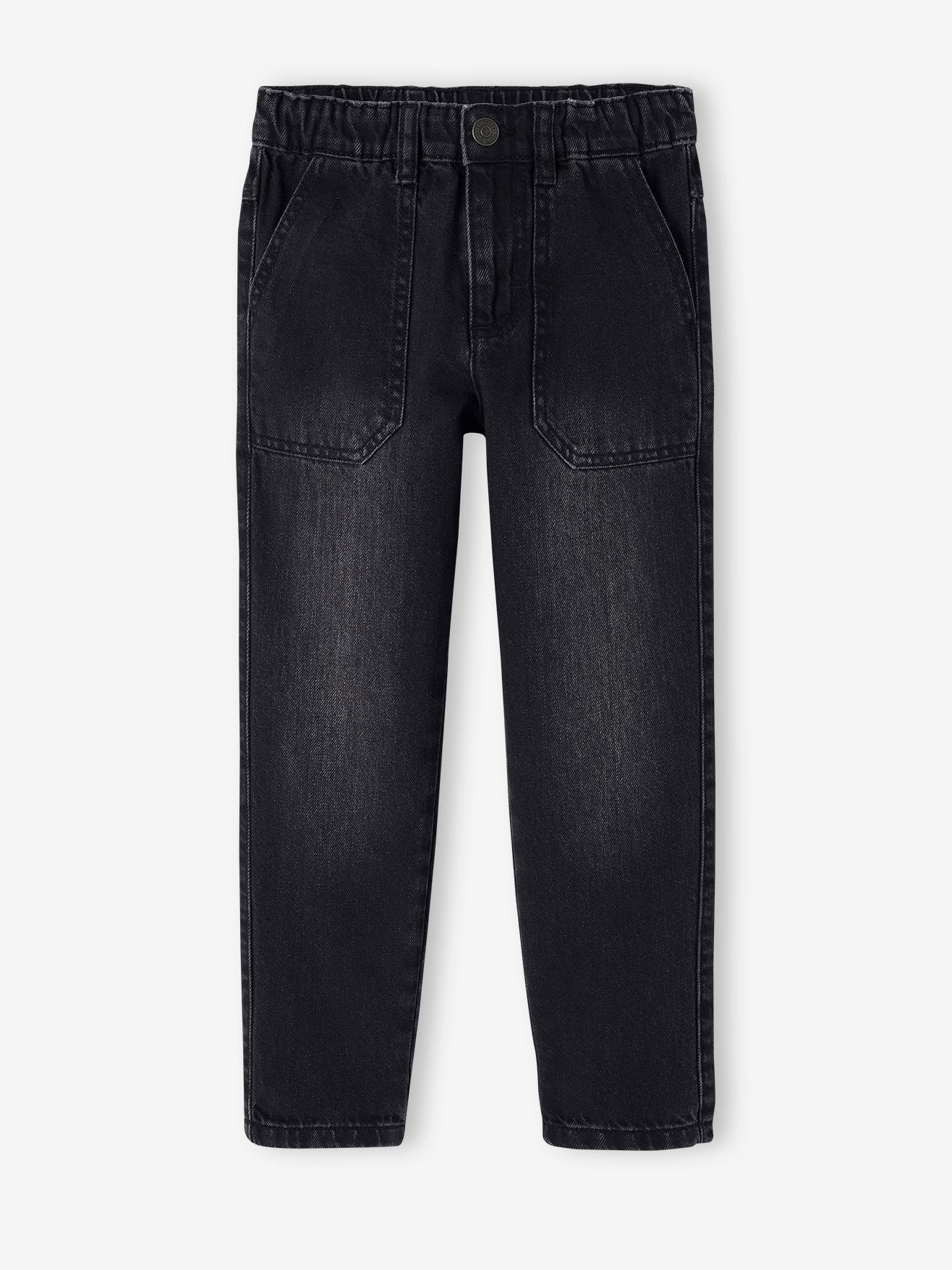 Jean large charpentier garçon denim black