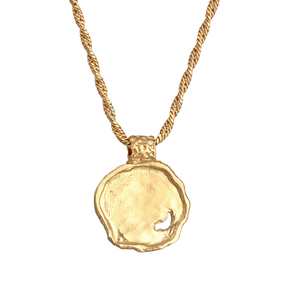 KUZZOI KUZZOI Collier Hommes pendentif monnaie croix antique en argent sterling 925 oxyd collier