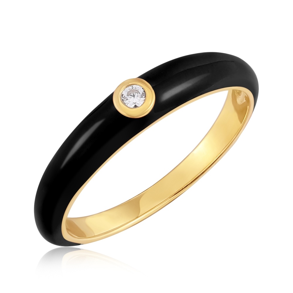 Glanzstücke München Bague Argent sterling Oxyde de zirconium (CZ) en Or jaune Bague