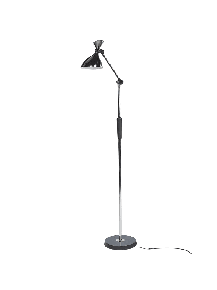 Beliani Stehleuchten ANDROMEDA in Silber/Schwarz - (W) 52 x (H) 169 x (L) 26 cm günstig kaufen onesize