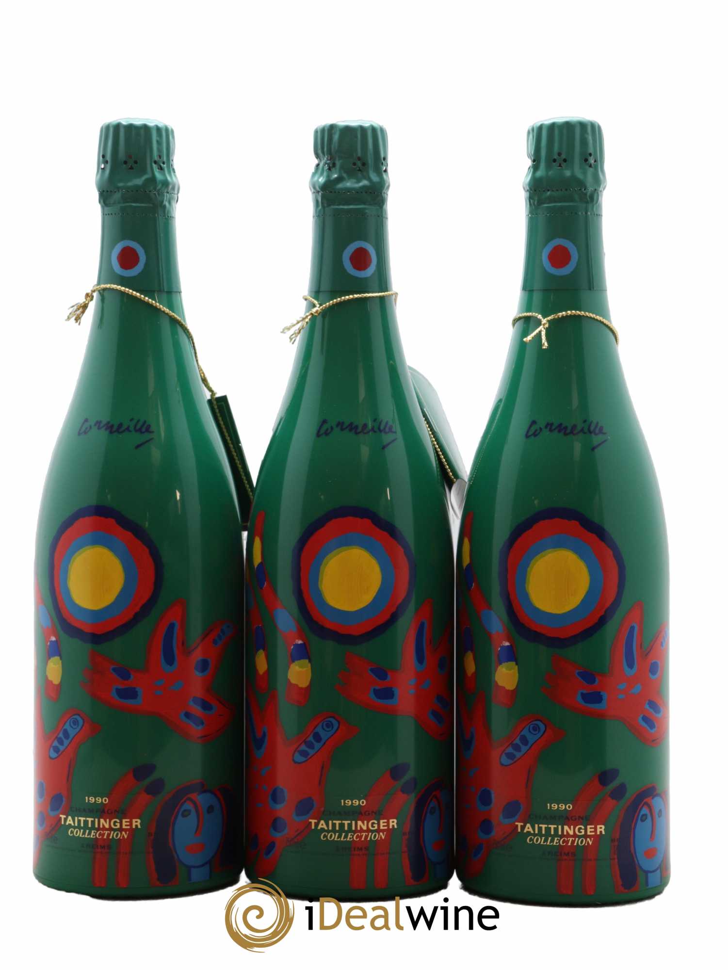 1990 -Collection Cornelis van Beverloo (Corneille) Taittinger  1990 - Lot de 3 Bouteilles