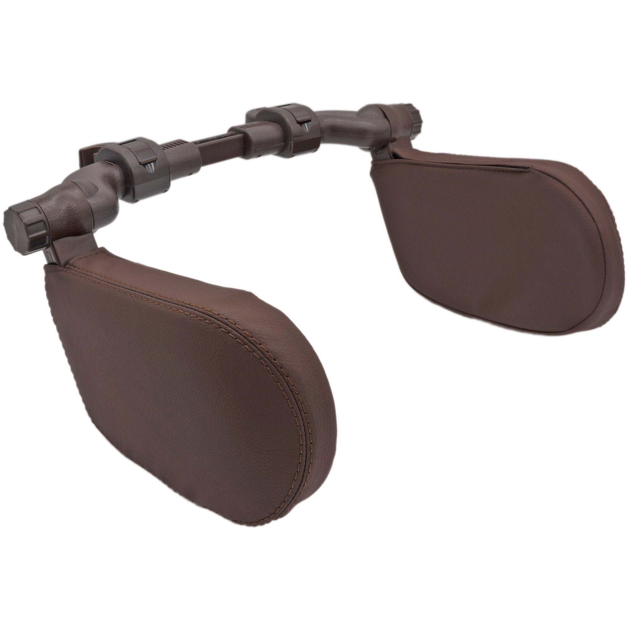 EasyTravel EasyTravel ergonomisches Auto Reise Kopfkissen - Kunstleder kaffee-bra Camping Sat-Anlage