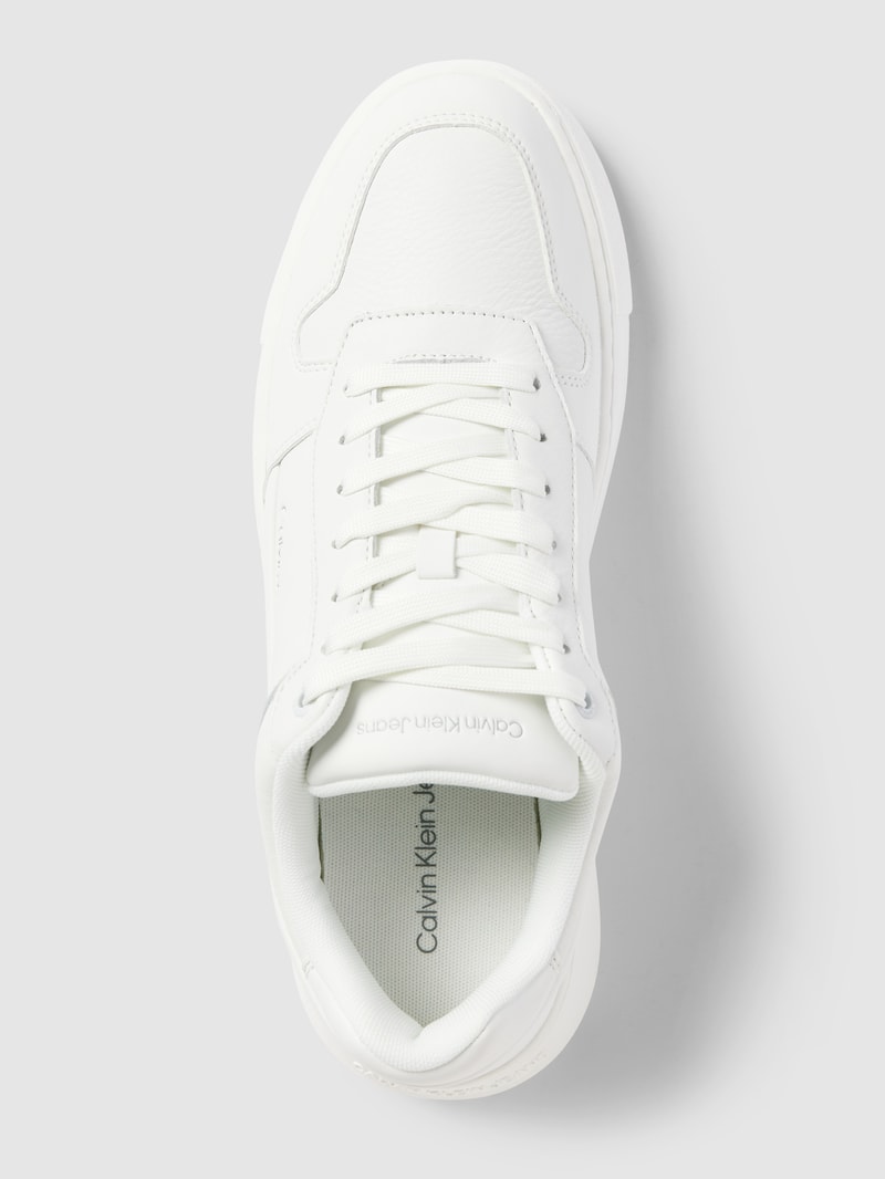 Sneaker aus Leder mit Logo-Prägung Modell 'CHUNKY CUPSOLE' in weiss
