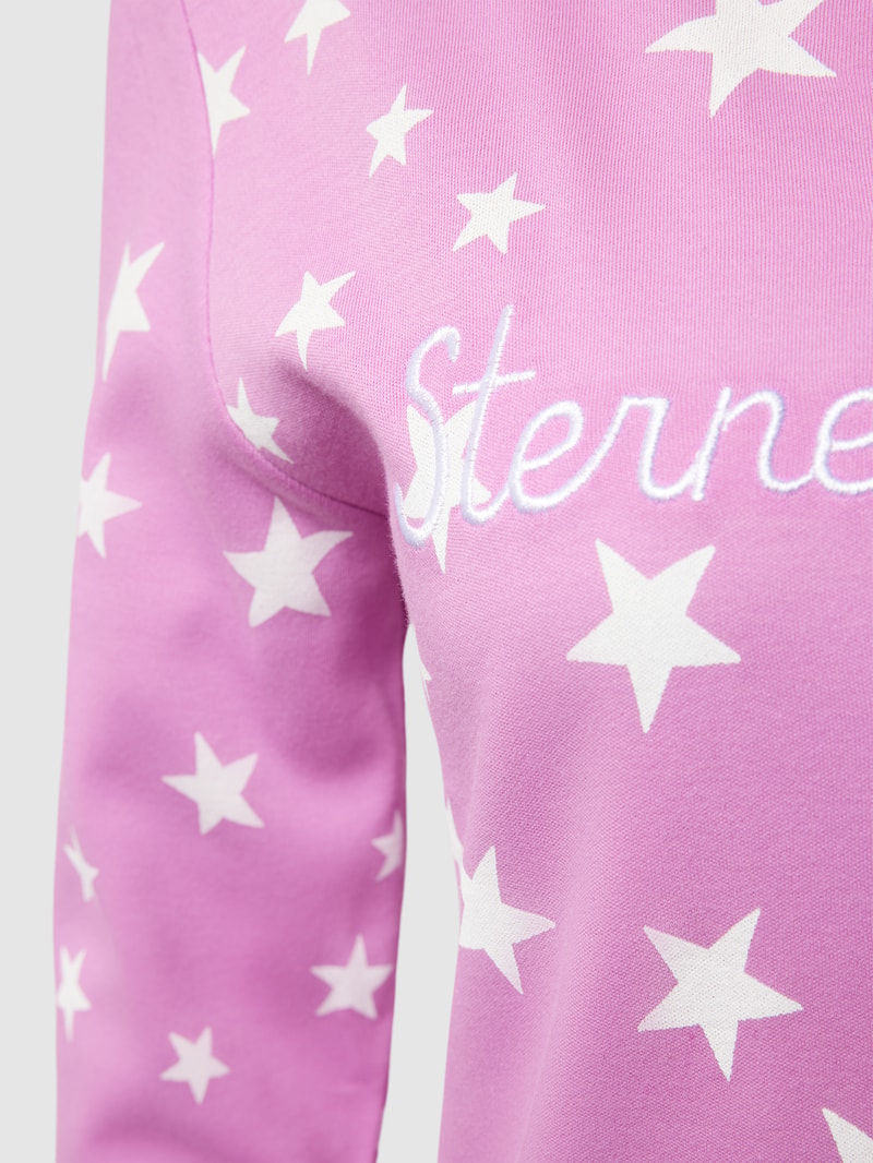 Nachthemd mit Allover-Muster Modell 'Sternenwünsche' in rosa