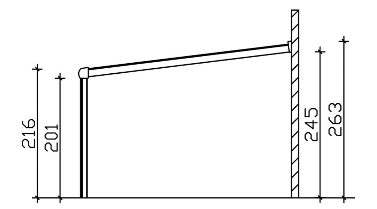 Skanholz Terrassendach Garda, Bedachung Doppelstegplatten, BxT: 648x357
