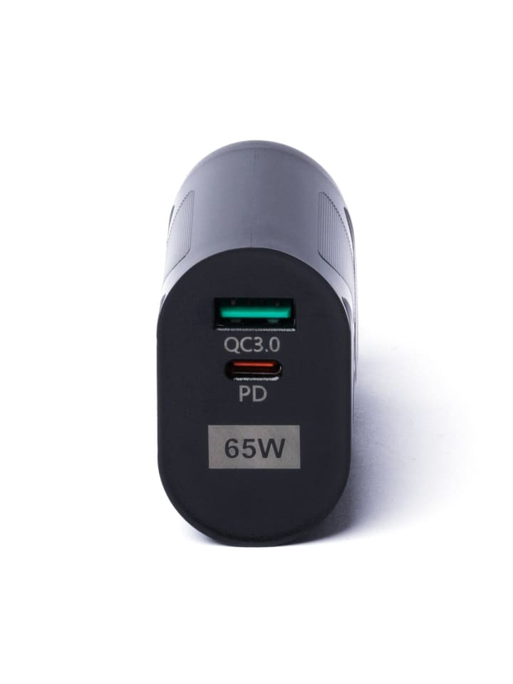 Wozinsky 65W GaN-Ladegerät mit USB-Anschlüssen Schwarz in Schwarz günstig kaufen onesize