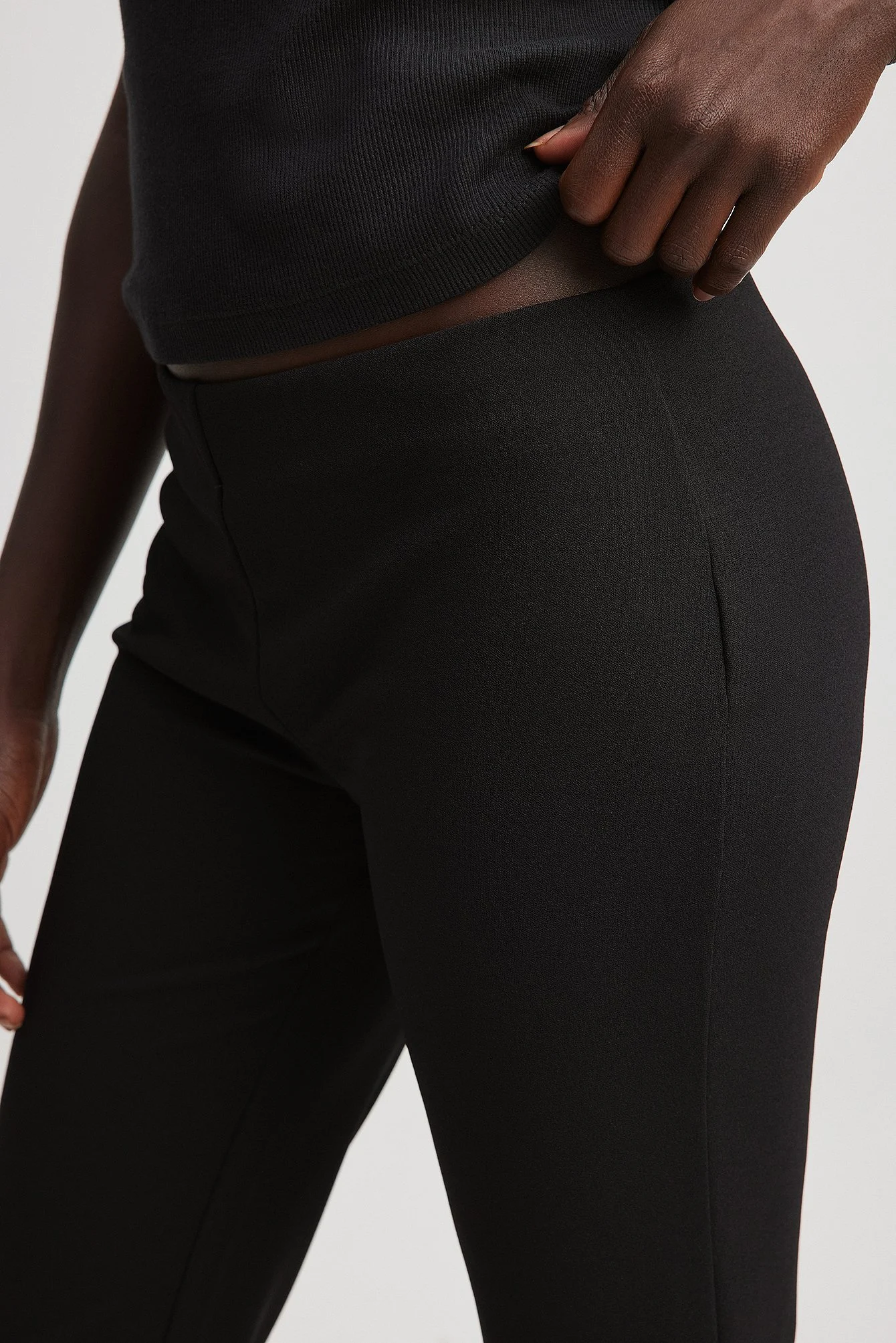 Jersey-Hose mit niedriger Taille