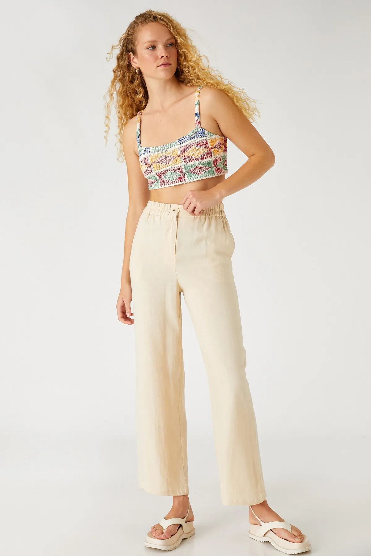 Koton  Beige Damenhose 2SAK40002PW
