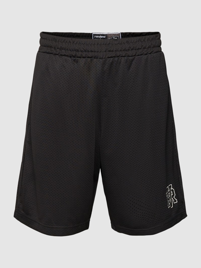 Shorts mit Camouflage-Muster in schwarz