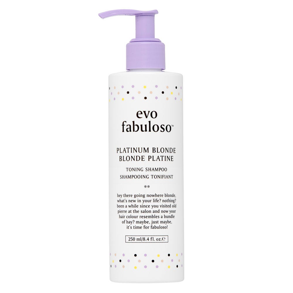 evo Fabuloso Platinum Blonde Toning Shampoo 250 ml