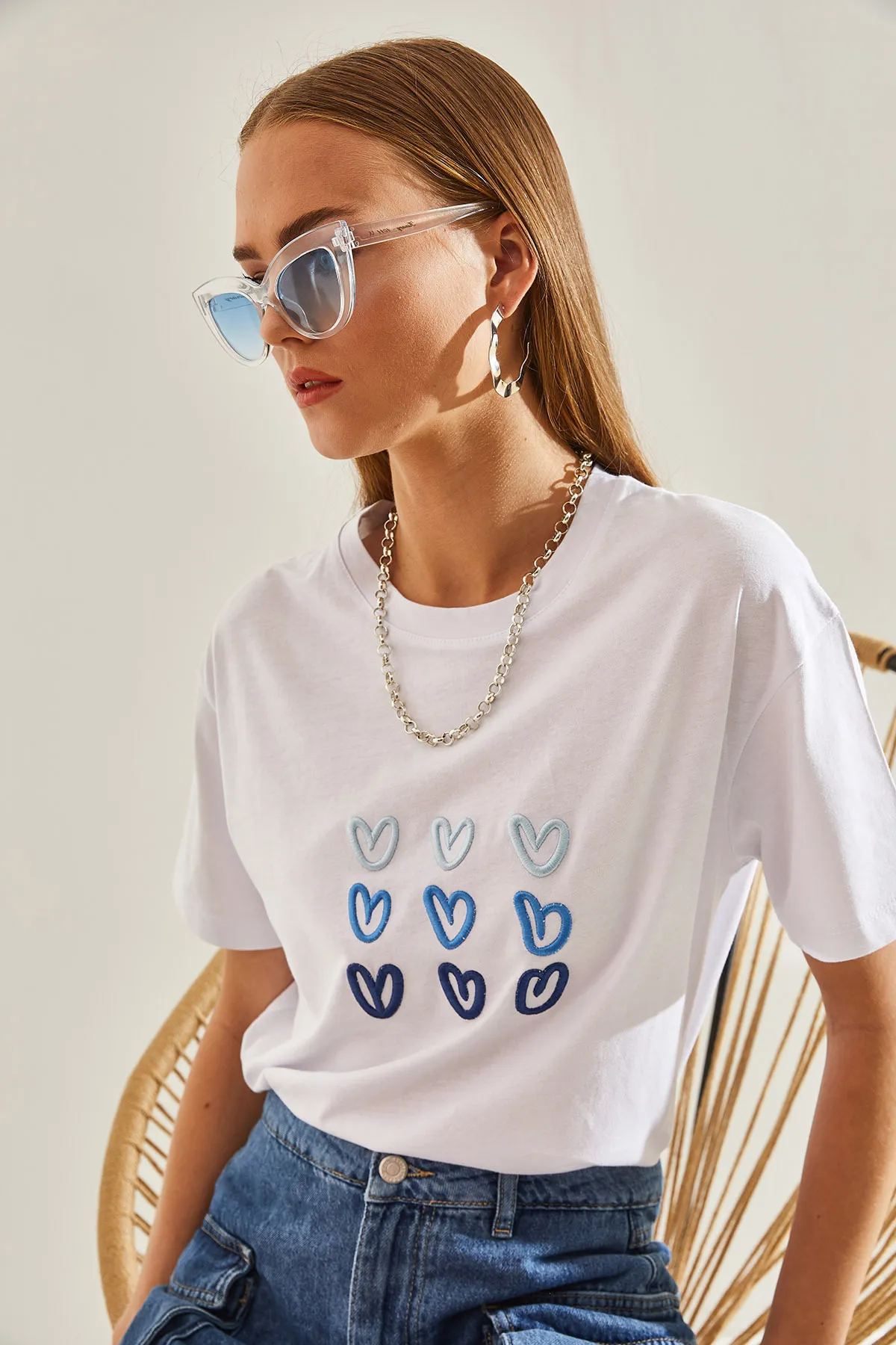 Bianco Lucci  T-Shirt - Weiß - Regular Fit