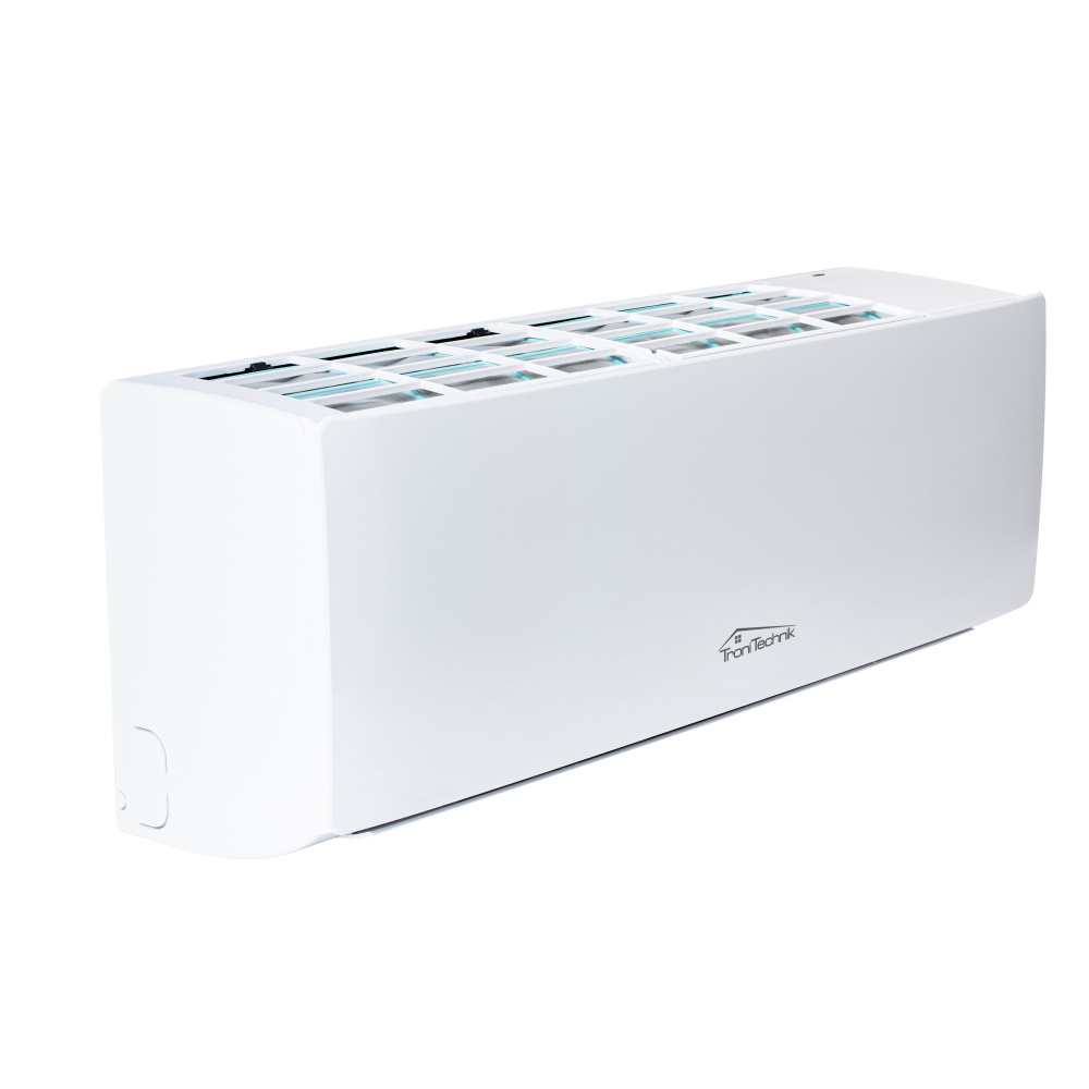 TroniTechnik Reykir Split Klimagerät Klimaanlage mit 12000 BTU, inkl. Zubehör, Wandhalterung und UV-C Reinigung