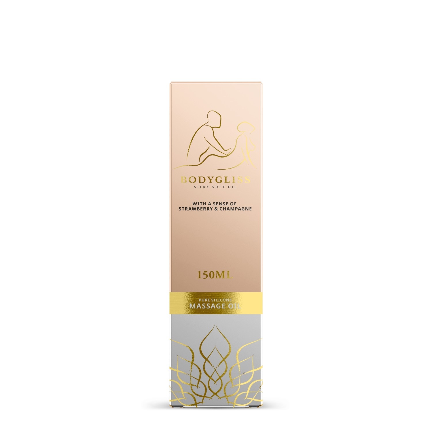 Massageöl und Gleitmittel in 1 Erdbeere & Champagner - 150 ml