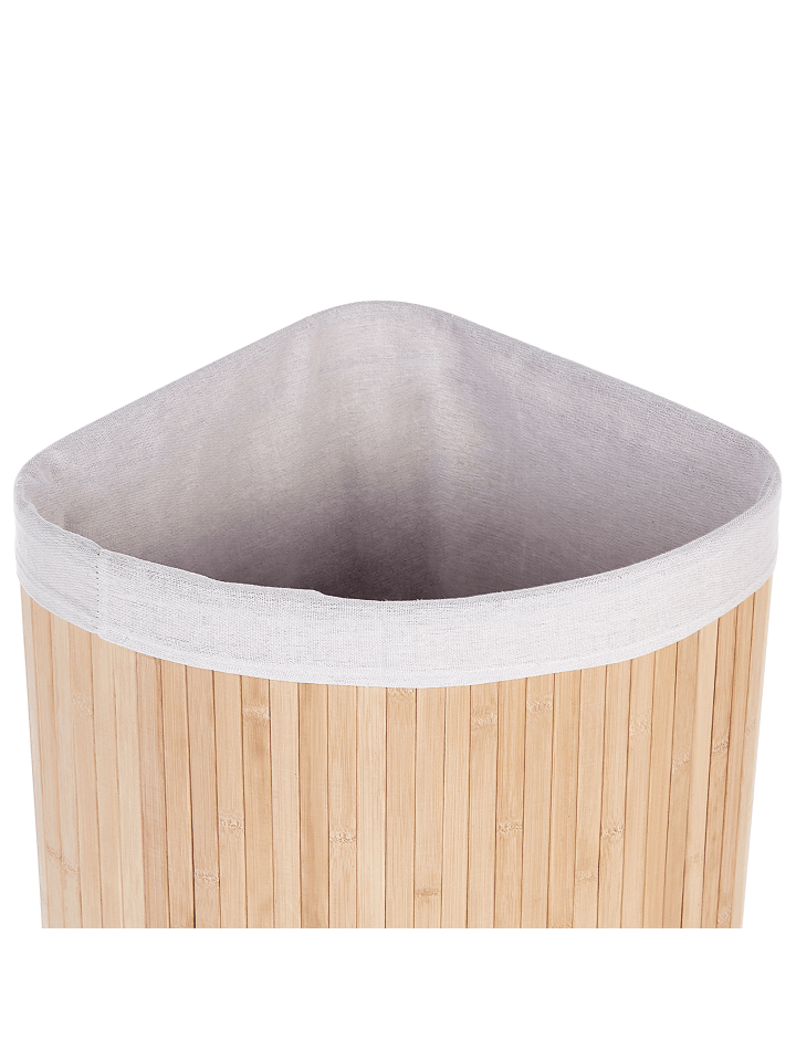 Beliani Wäschekörbe MATARA in Heller Holzfarbton/Weiß - (W) 60 x (H) 60 x (L) 35 cm günstig kaufen onesize