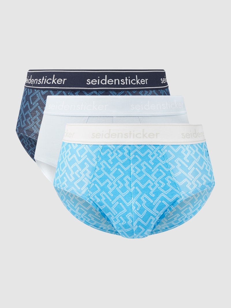 Slip mit Stretch-Anteil im 3er-Pack in hellblau