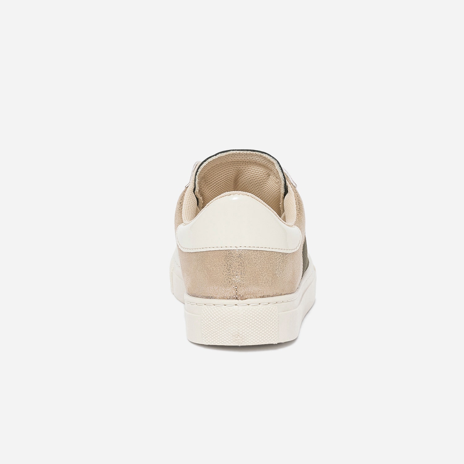 Tennis TEXTO kaki, beige et dorée