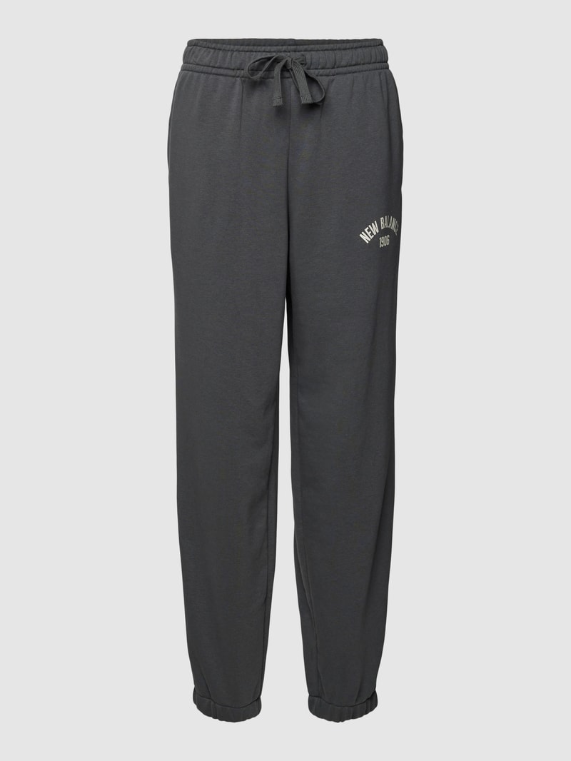 Sweatpants mit Logo-Print Modell 'Essentials Varsity' in schwarz
