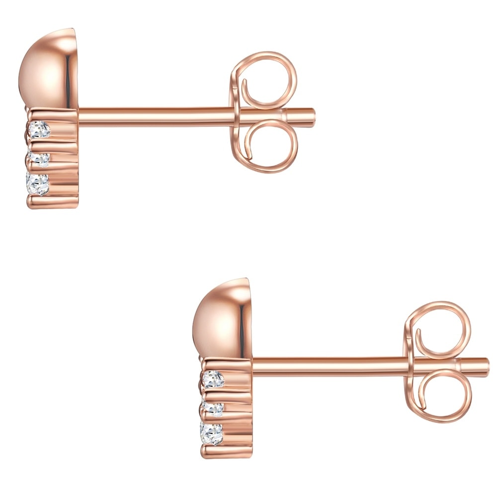 Glanzstücke München Puces d'oreilles en argent Sphérique Argent sterling Oxyde de zirconium (CZ) en O Boucles d'oreilles
