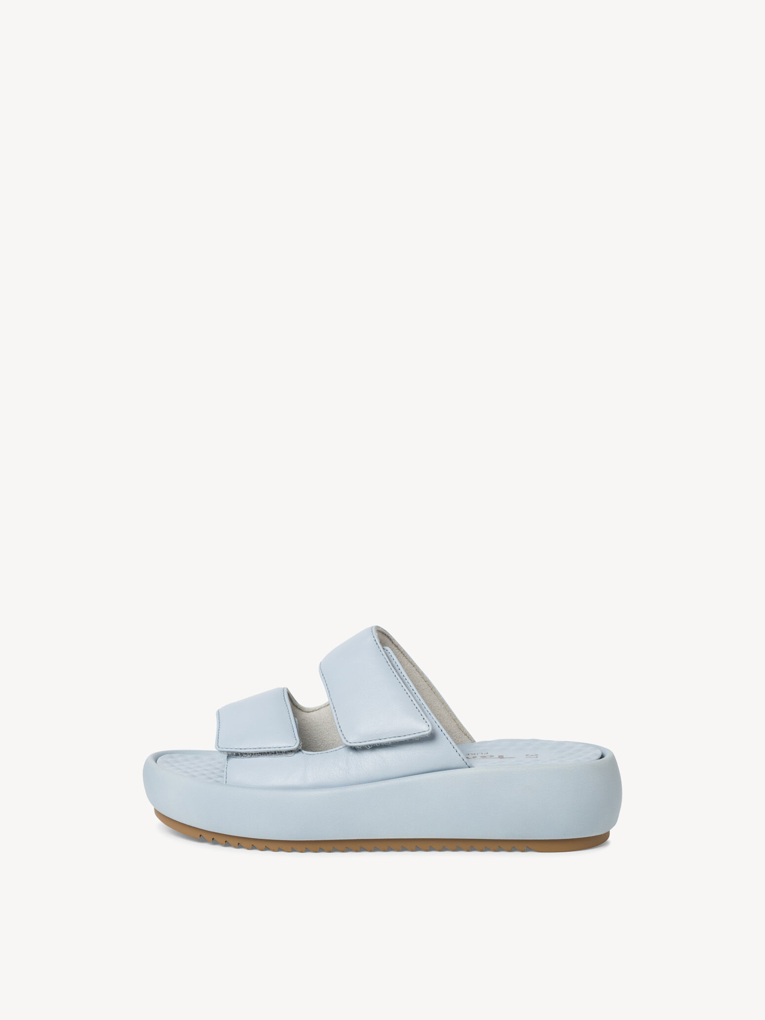 Mule en cuir - bleu