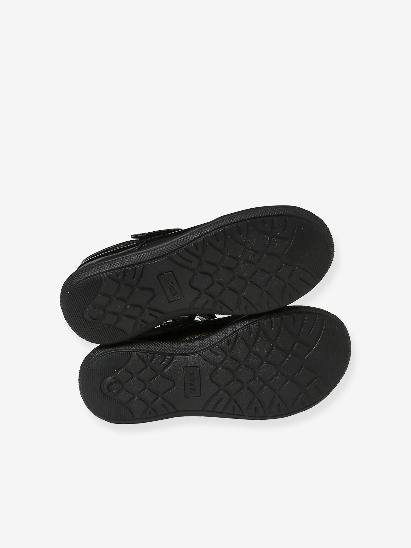 Babies vernies scratchées fille collection maternelle noir