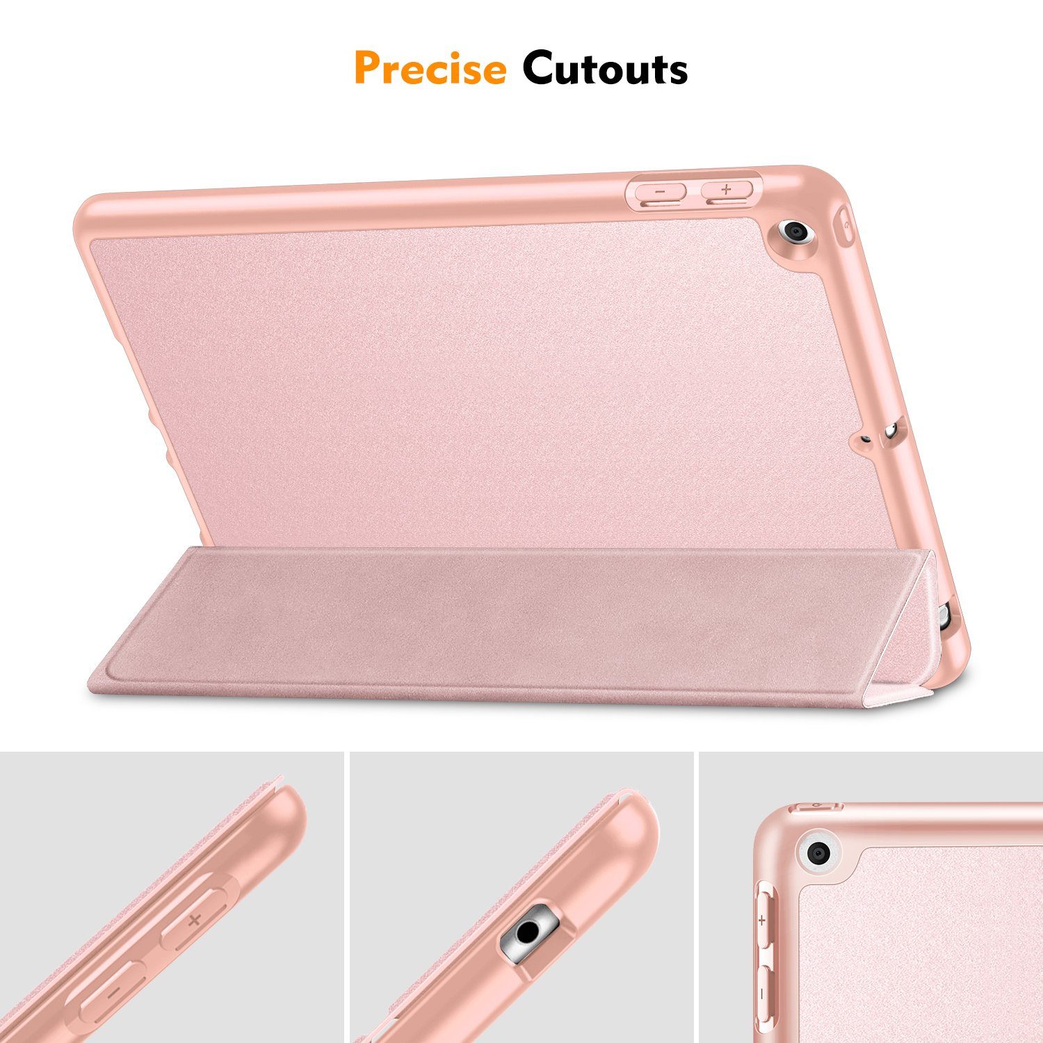 Fintie Tablet-Hülle Hülle für iPad 9. Generation 2021/8. Gen 2020/7. Gen 2019 10.2 Zoll - Superleicht Soft TPU Rückseite Abdeckung Schutzhülle mit eingebautem Pencil Halter, Auto Sleep/Wake