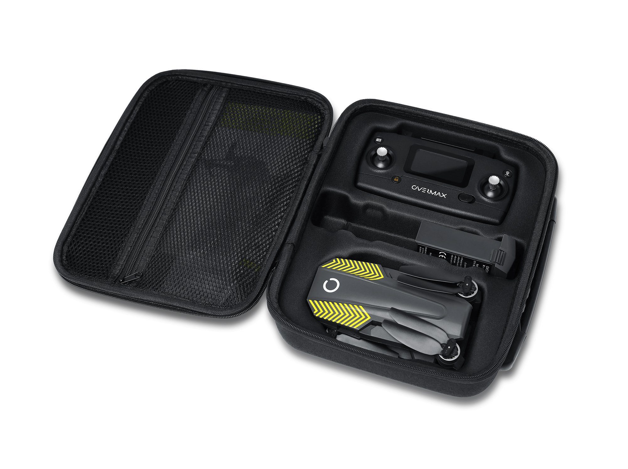 Overmax X-BEE 9.5 FOLD Drohne (3840 x 2160, 4K 16 FPS, 2,5K 25 FPS, 4K Kamera, FPV WiFi Live, Klasse C0, GPS, Reichweite 600m, LEDs)
