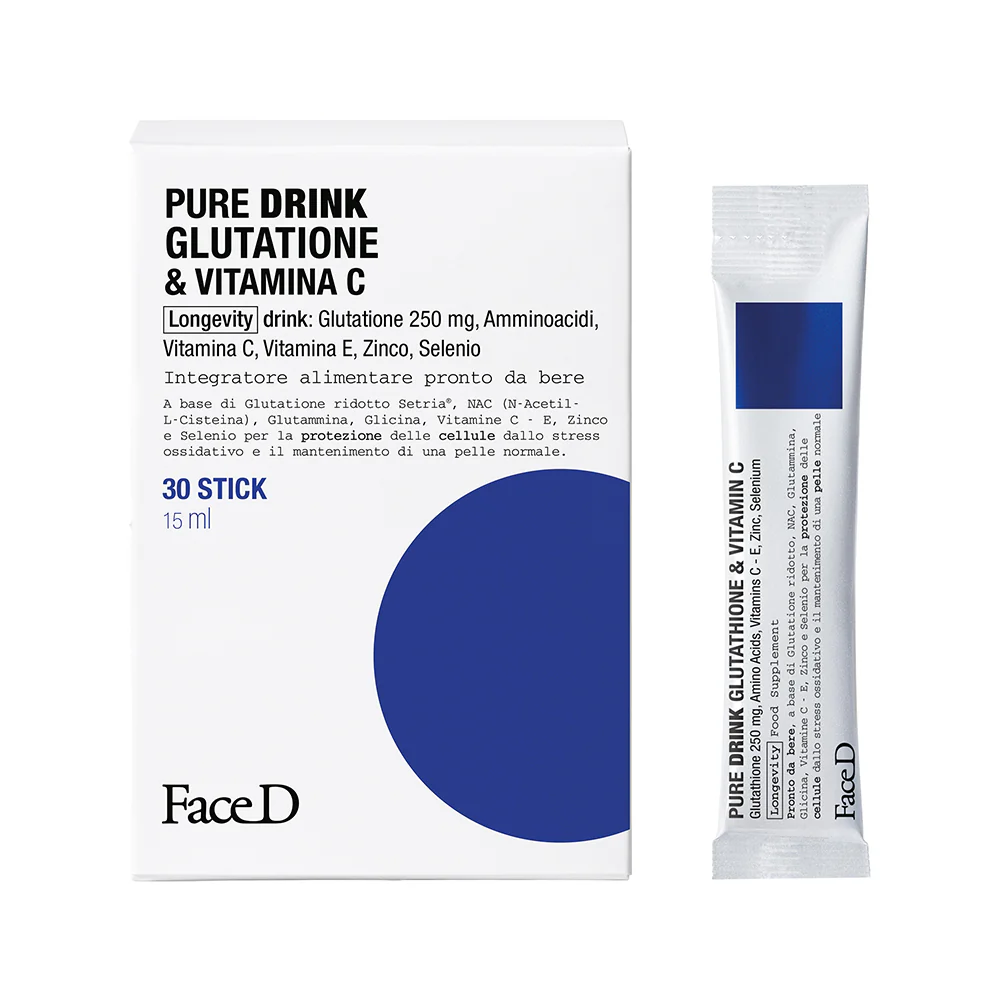 Pure Drink Glutathione & Vitamin C Kosttilskudd - Langtidsdrikk - Kropps- og avgiftningstilskudd