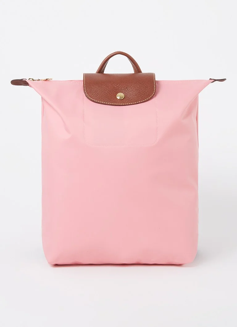 Rucsac Longchamp Le Pliage Original M cu detalii din piele