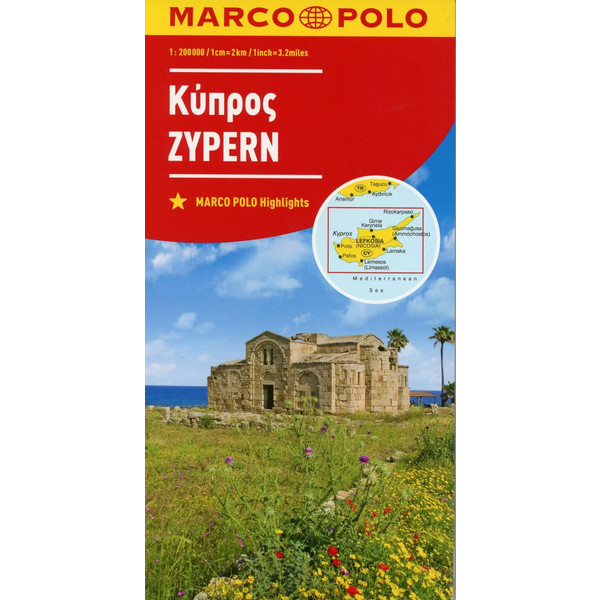 MARCO POLO Karte Zypern 1:200 000 - Straßenkarte