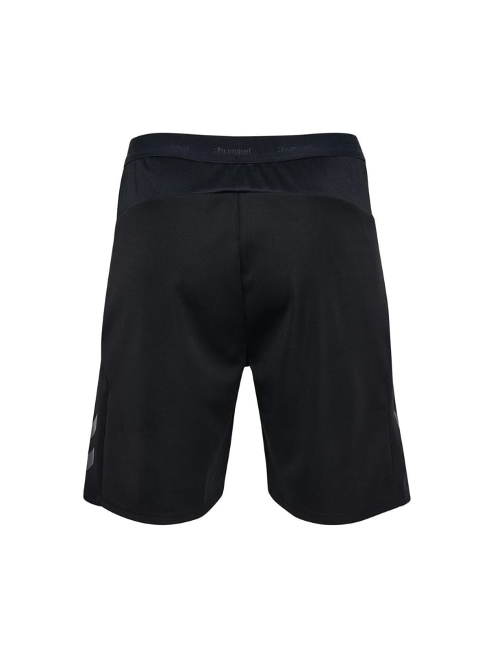 Hummel Sportliche Shorts mit Reißverschlusstaschen in Schwarz günstig kaufen
