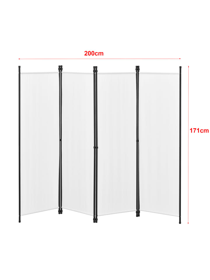 en.casa Raumteiler Huesca - 4-teilig in Beige (H)171cm (B)200cm günstig kaufen onesize