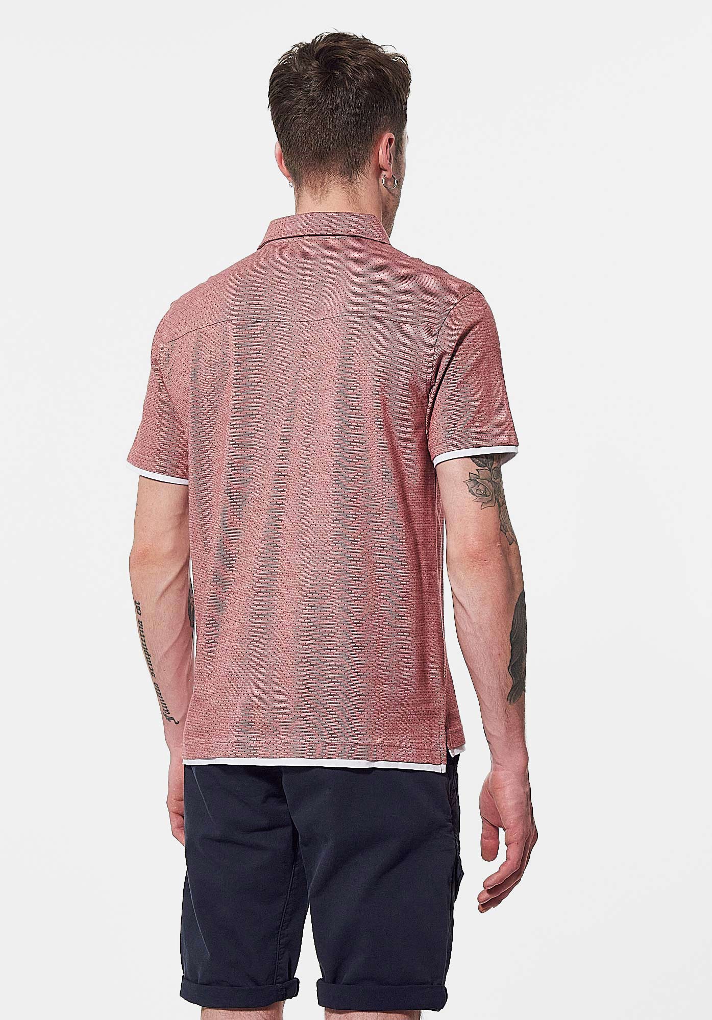 CEDE   Polo rouge Homme en 100% coton