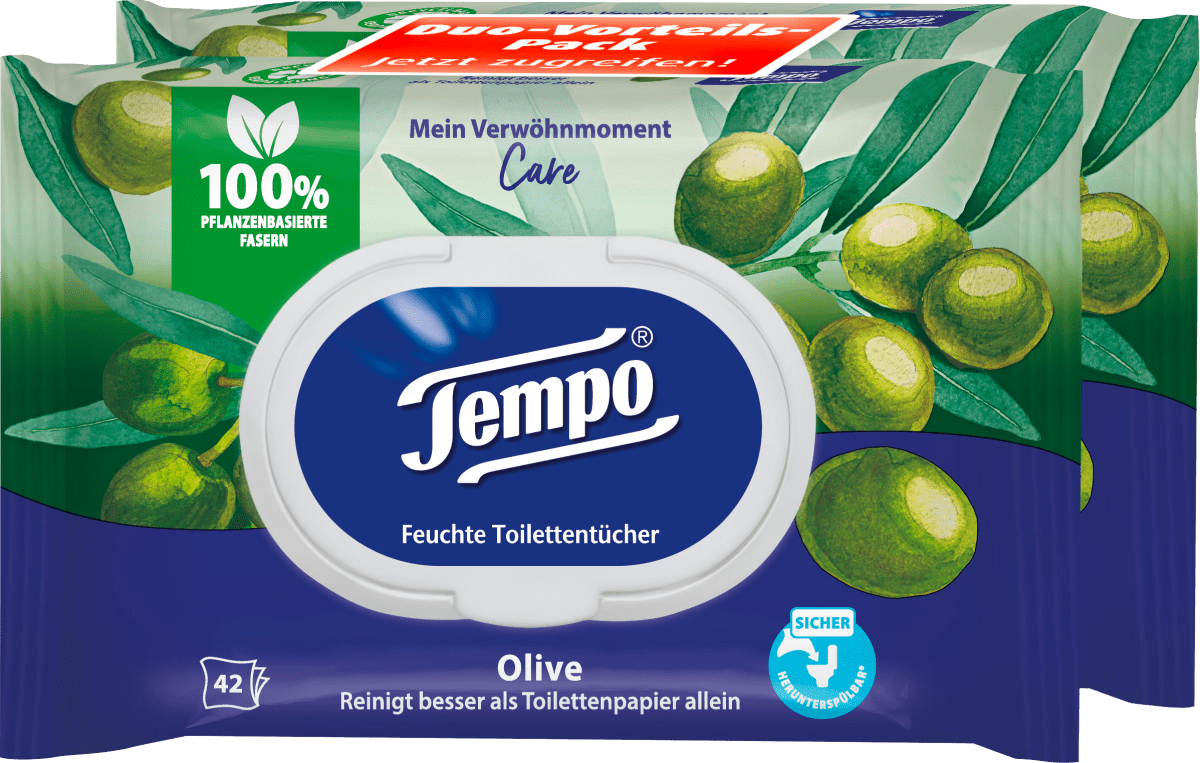 Feuchtes Toilettenpapier Mein Verwöhnmoment Care Olive (2x42 St), 84 St