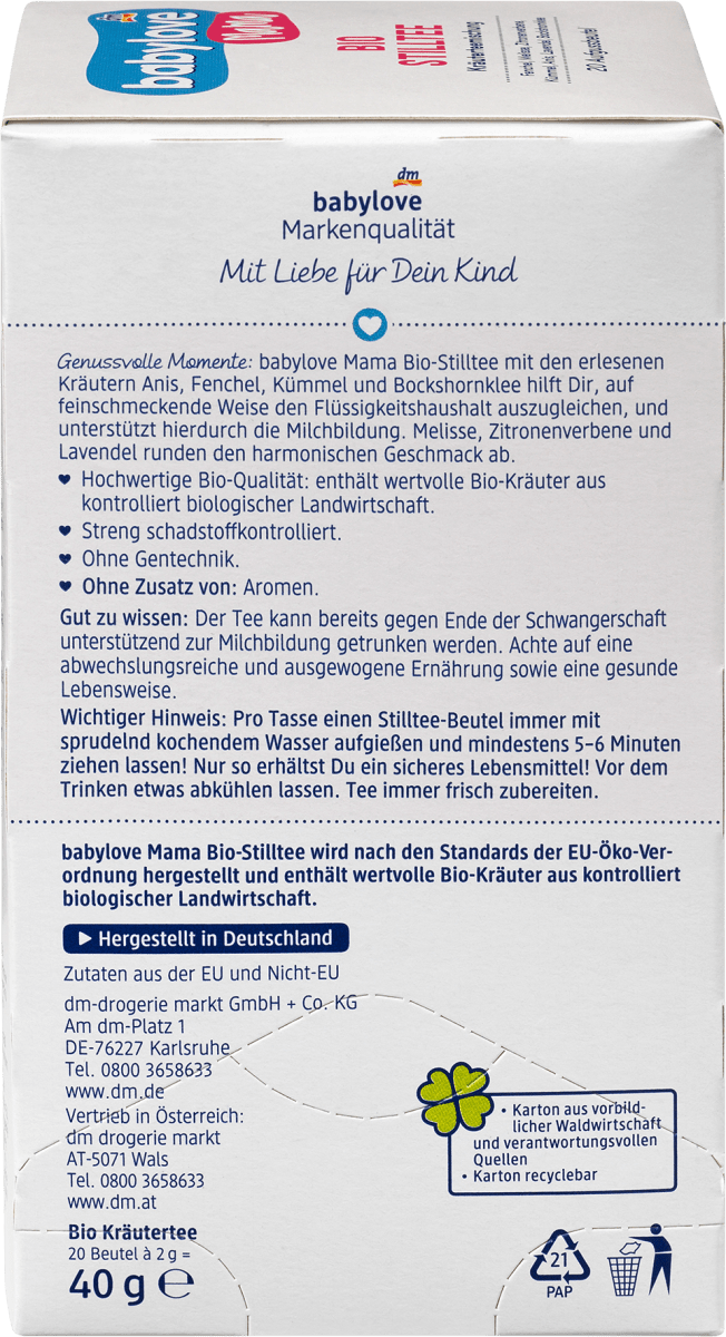 Stilltee Kräutermischung (20 Beutel), 40 g