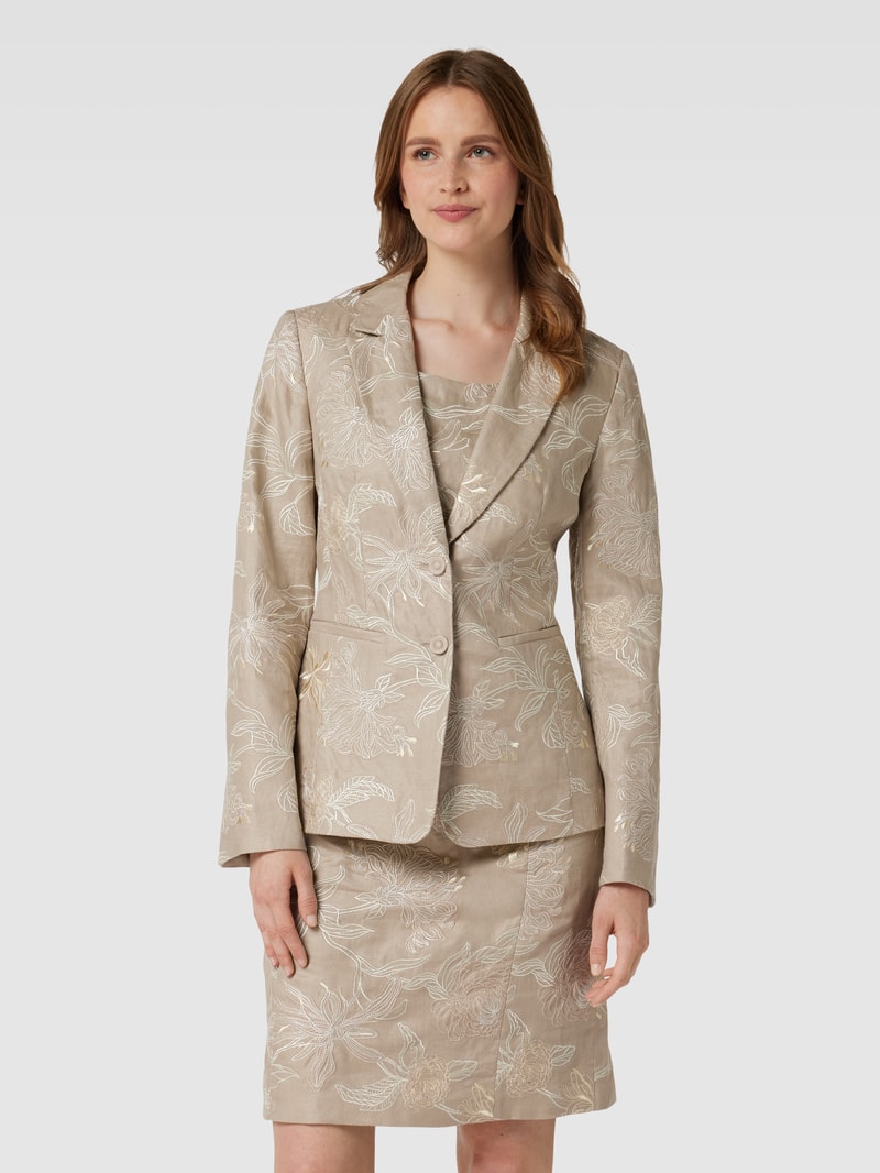 Blazer mit Allover-Print in sand