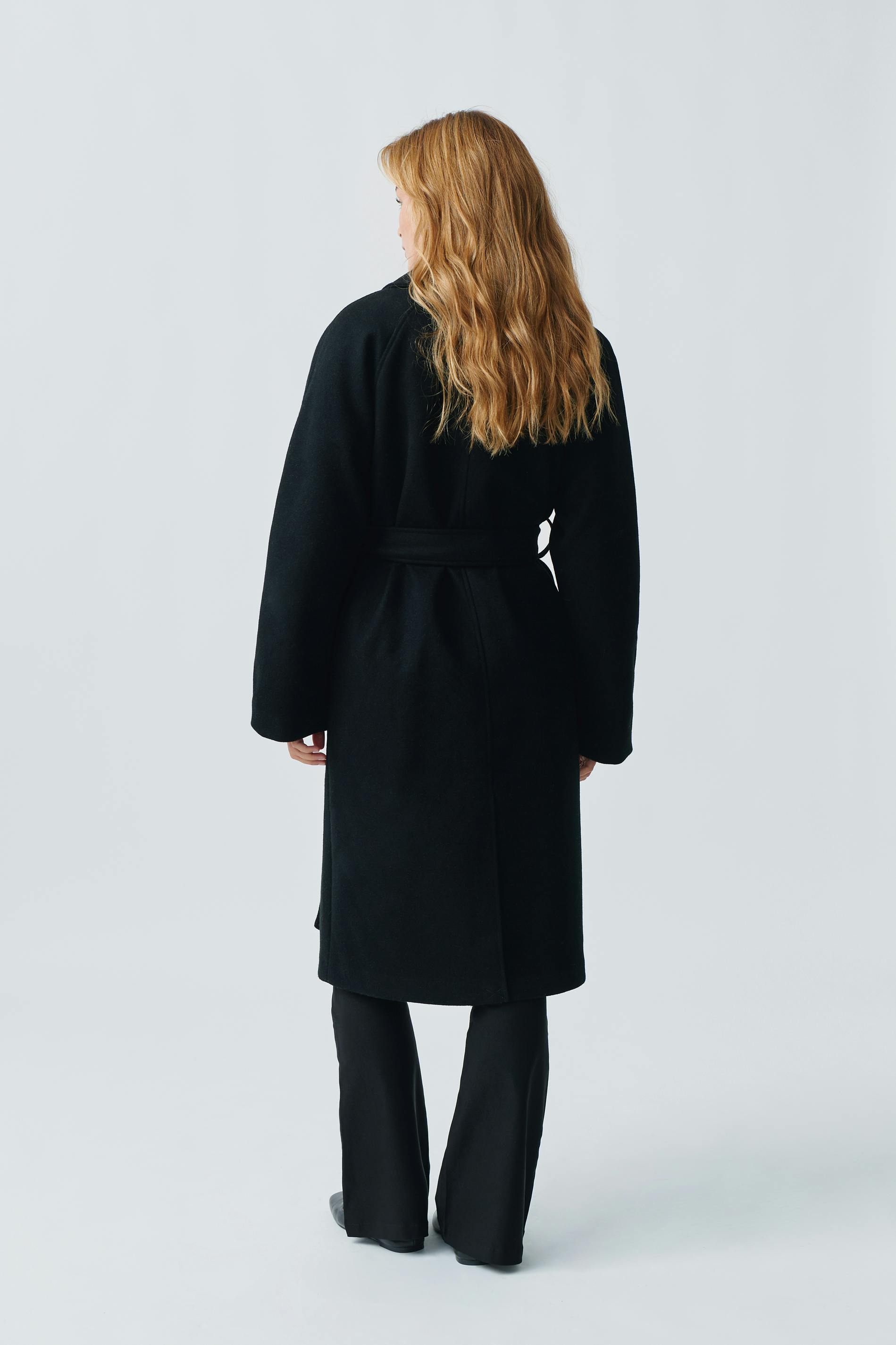 Belted long coat