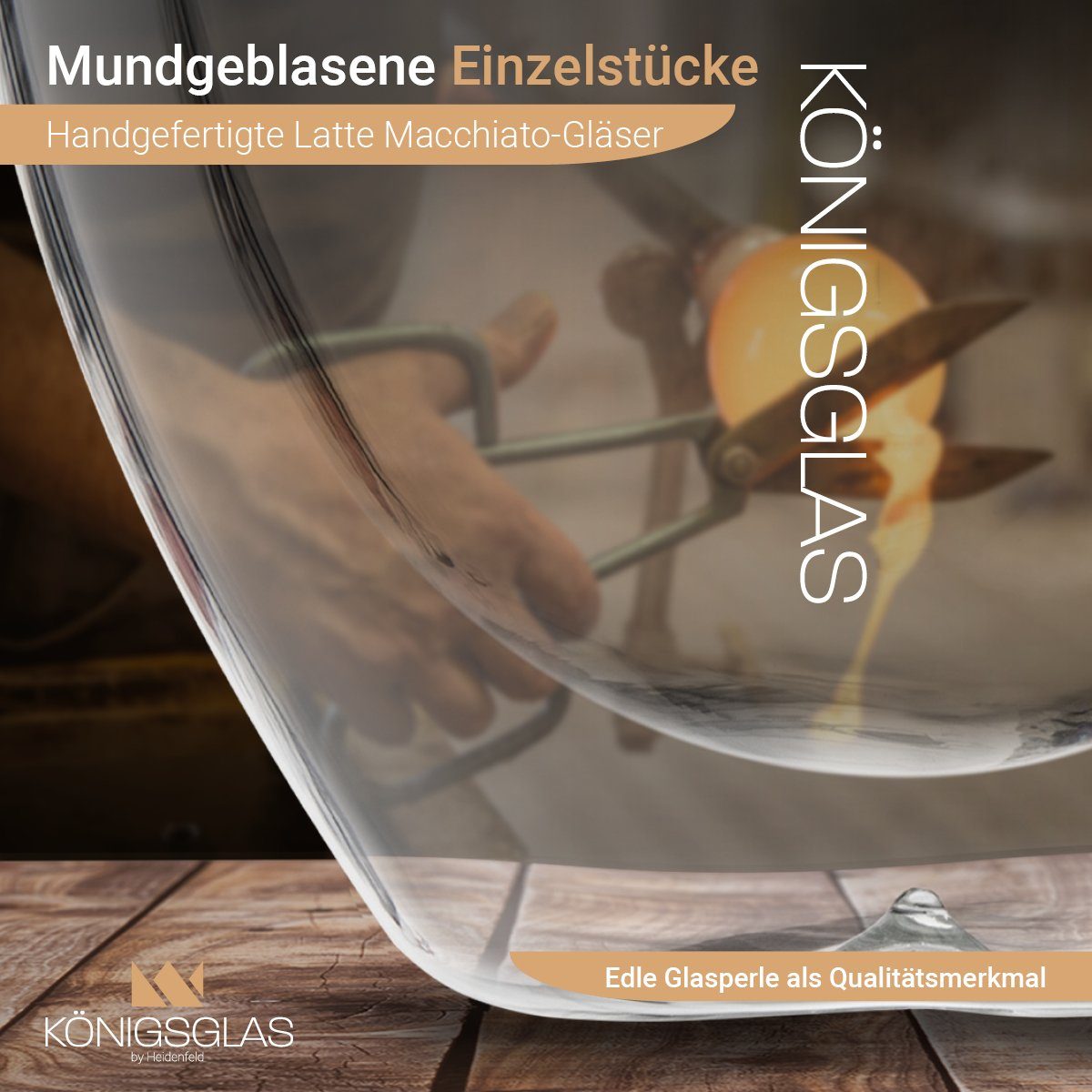 Königsglas Gläser-Set Crema doppelwandige Gläser 2/4er Glas Set 250 ml Cocktailgläser, Premium Swing Gläser aus Borosilikatglas, Trinkglas Kaffee Cappuccino Tasse Teeglas