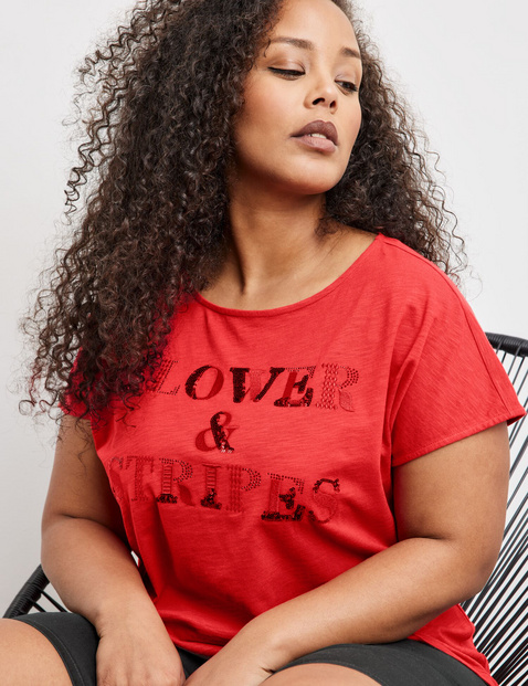T-Shirt mit verziertem Wording