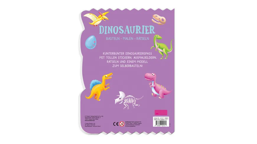 Trötsch Beschäftigungsbuch Malbuch Bastelbuch Dinosaurier