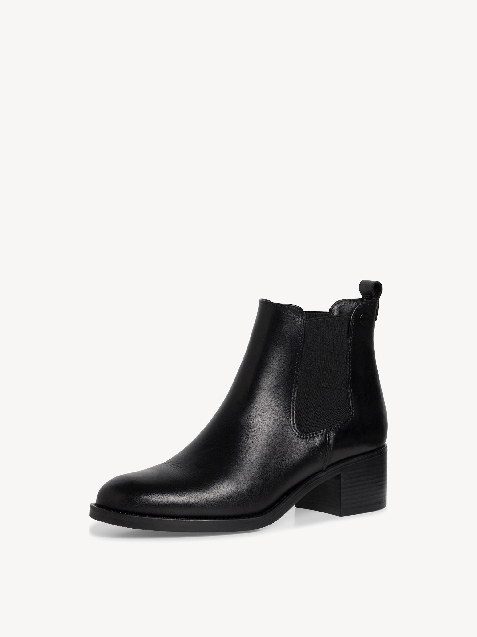 Bottine Chelsea en cuir - noir