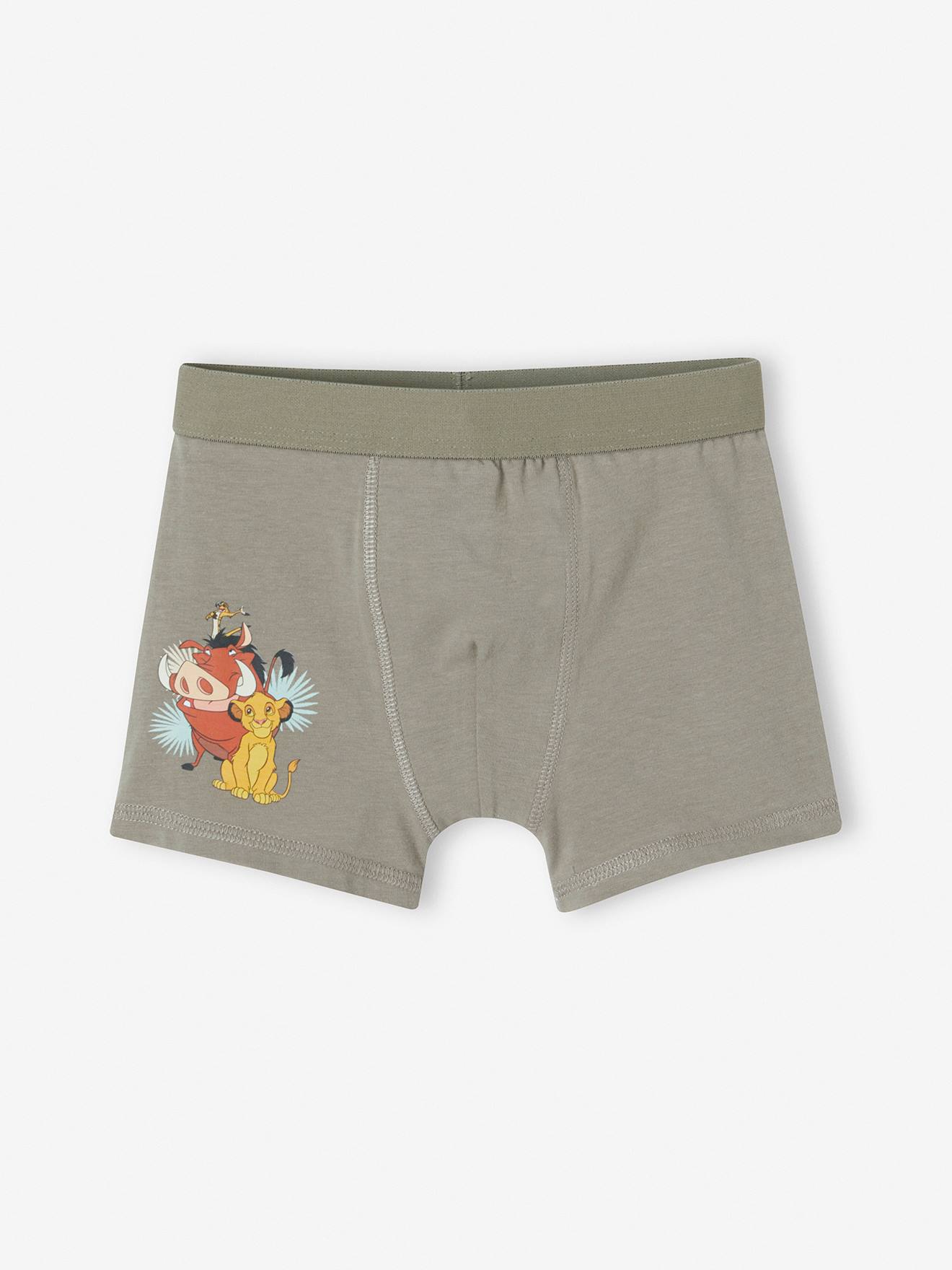 The Lion King 3er-Pack Jungen Boxershorts Disney KÖNIG DER LÖWEN - khaki