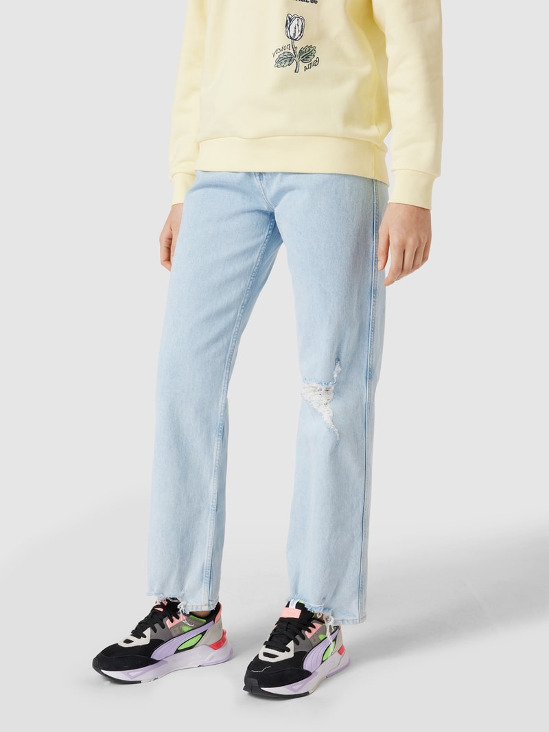 Mid Rise Loose Fit Jeans im Destroyed-Look in jeans