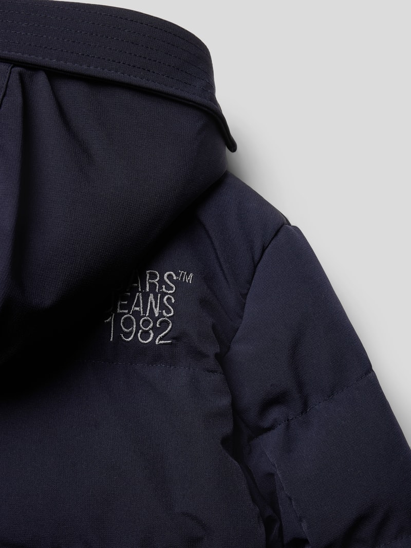 Steppjacke mit Kapuze Modell 'Arranzo' in marineblau