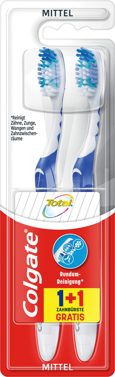 Zahnbürste Total Rundum-Reinigung mittel (1+1Gratis), 2 St