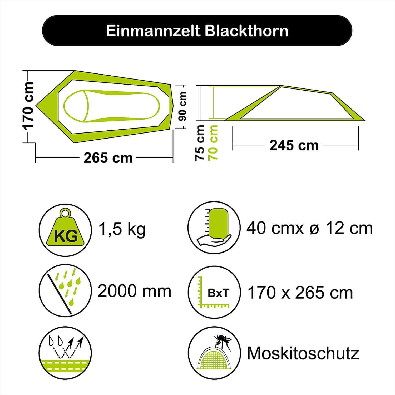 Einmannzelt Blackthorn 1