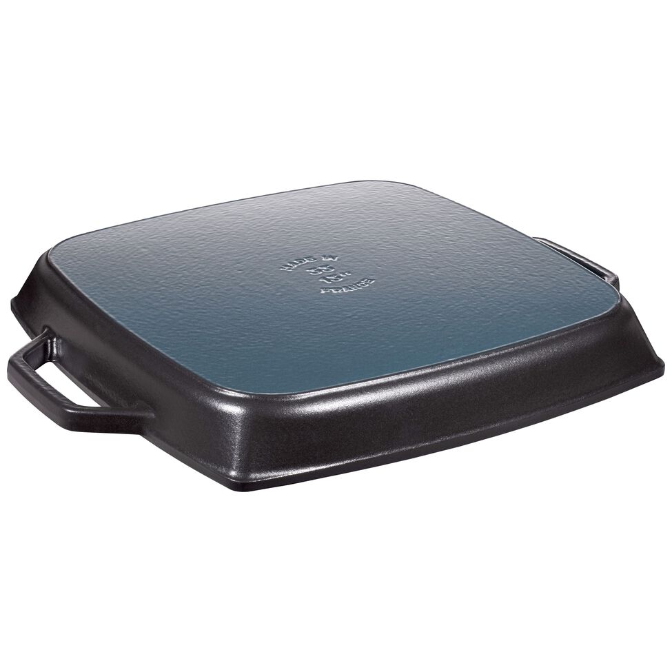 Grillpfanne 33 x 33 cm, Gusseisen, Schwarz