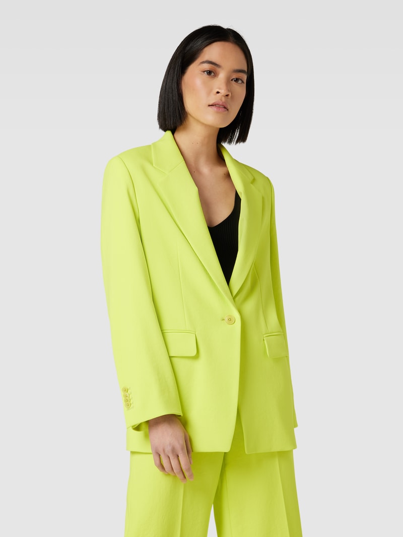 Blazer mit Reverskragen Modell 'GLENDALE' in neon gelb