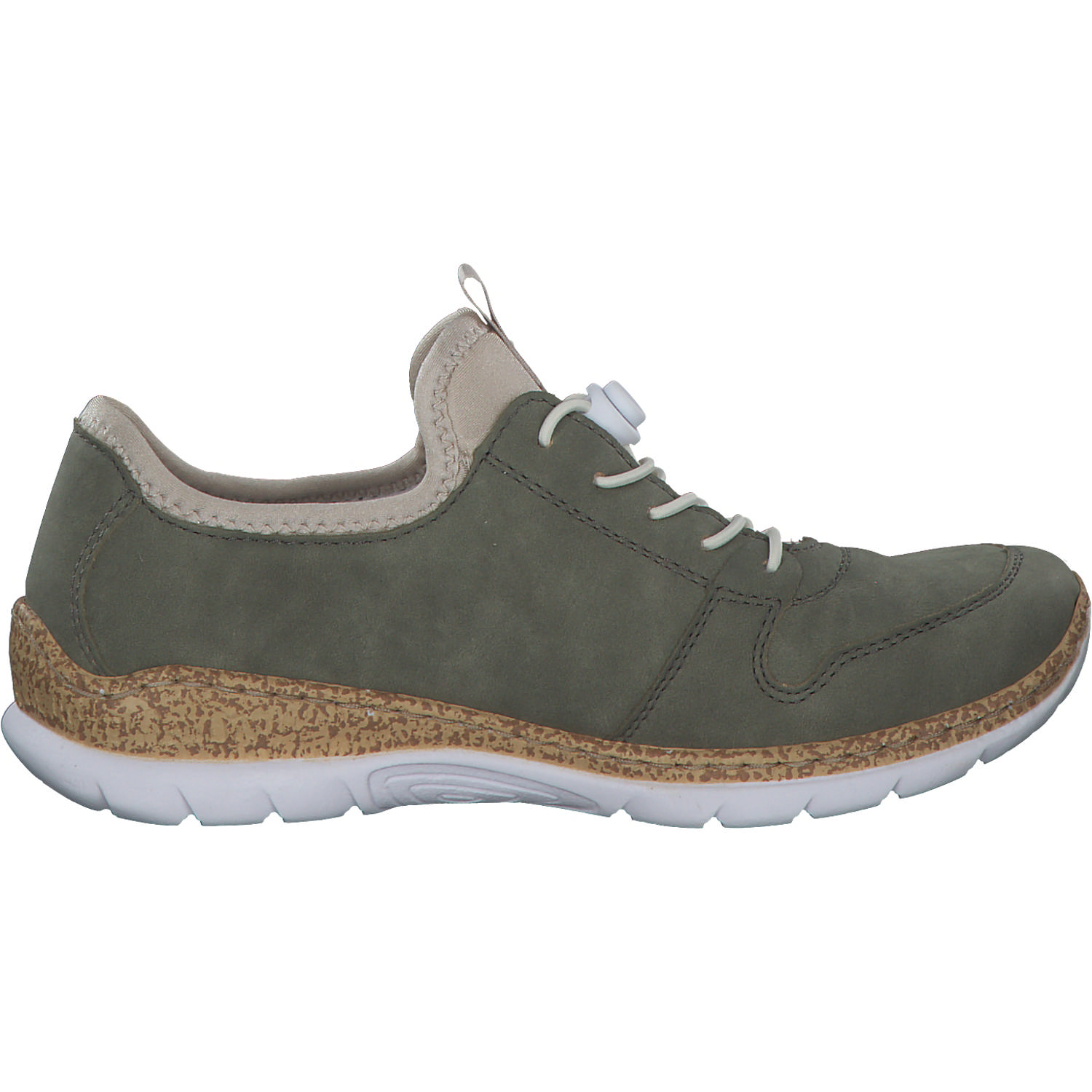 Rieker N42G0, Schnürschuhe, Damen, schilf/perlcreme